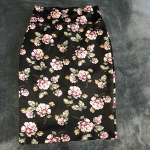 Floral pencil skirt